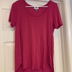Flowy pink shirt with slits in both sides from Old Navy